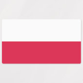 Poolse vlag labels (Design 2)