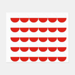 Poolse vlag labels