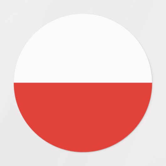 Poolse vlag labels (Design 2)