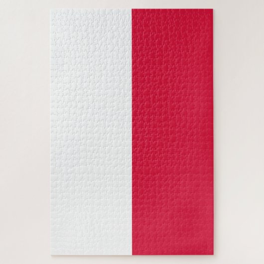 Poolse vlag legpuzzel (Verticaal)