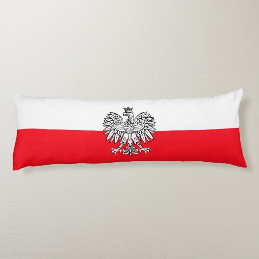 Poolse vlag lichaamskussen (Achterkant)