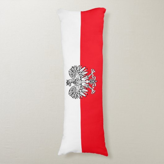 Poolse vlag lichaamskussen (Voorkant Verticaal)