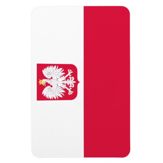 Poolse vlag magneet (Verticaal)