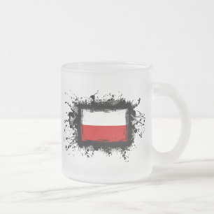 Poolse vlag matglas koffiemok
