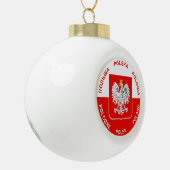 Poolse vlag met kerstversiering voor Eagle Keramische Bal Ornament (Links)