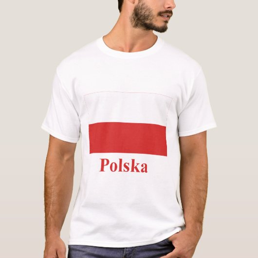 Poolse vlag met naam in het Pools T-shirt (Voorkant)
