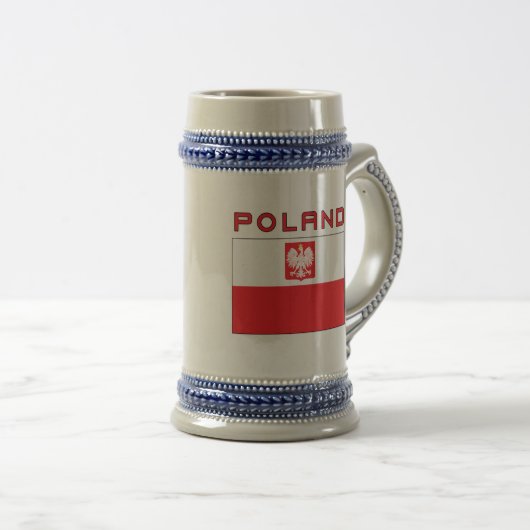 Poolse vlag met Polen Bierpul (Voorkant rechts)