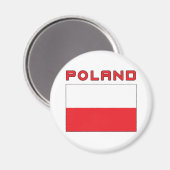 Poolse vlag met Polen Magneet (Voorkant / Achterkant)