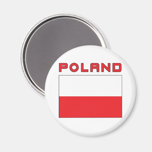 Poolse vlag met Polen Magneet (Voorkant / Achterkant)