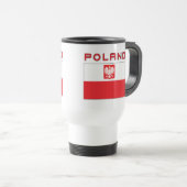 Poolse vlag met Polen Reisbeker (Voorkant rechts)