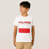 Poolse vlag met Polen T-shirt (Voorkant volledig)