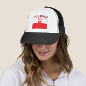 Poolse vlag met Polen Trucker Pet (In situ)
