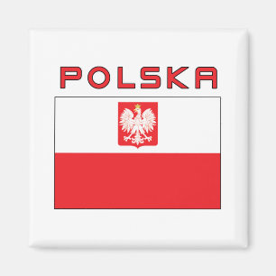 Poolse vlag met Polska Magneet