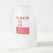 Poolse vlag met Polska Matglas Bierpul (Voorkant links)