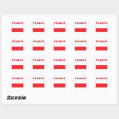 Poolse vlag met Polska Ronde Sticker (Vel)