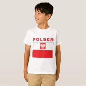 Poolse vlag met Polska T-shirt (Voorkant volledig)