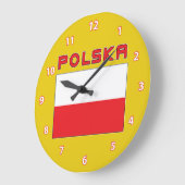 Poolse vlag met wandklok in Polska (Hoek)