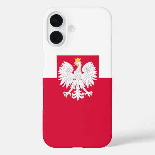 Poolse vlag (met wapen) Case-Mate iPhone case (Achterkant)