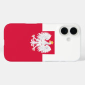 Poolse vlag (met wapen) Case-Mate iPhone case (Achterkant (horizontaal))