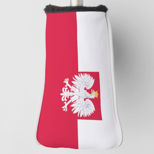 Poolse vlag (met wapen) golfheadcover (Draai 90)