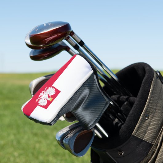 Poolse vlag (met wapen) golfheadcover (Insitu)