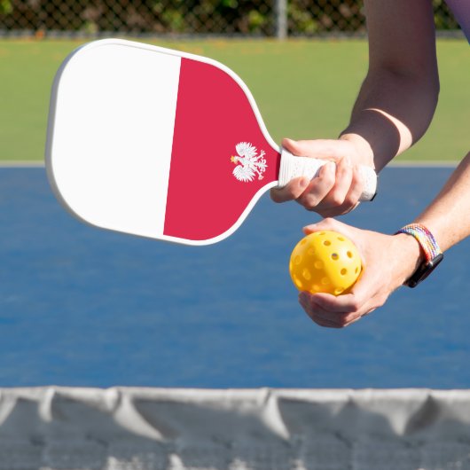 Poolse vlag (met wapen) pickleball paddle (Insitu)