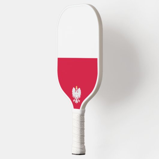 Poolse vlag (met wapen) pickleball paddle (Links)