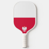 Poolse vlag (met wapen) pickleball paddle (Voorkant)
