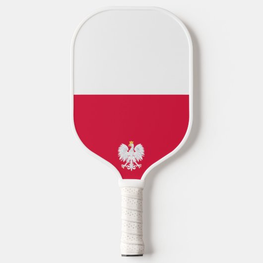 Poolse vlag (met wapen) pickleball paddle (Voorkant)