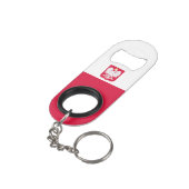 Poolse vlag mini flessenopener (Achterkant Gekanteld)