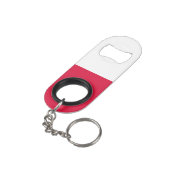 Poolse vlag mini flessenopener (Achterkant Gekanteld)