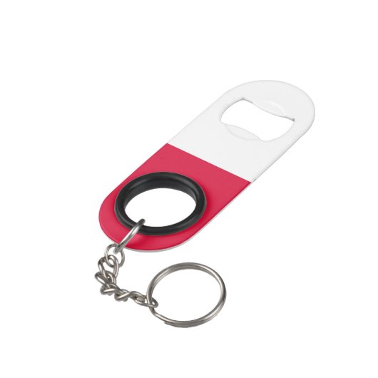 Poolse vlag mini flessenopener (Achterkant Gekanteld)