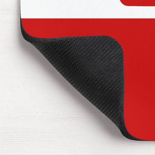 Poolse vlag Mousepad Muismat (Hoek)