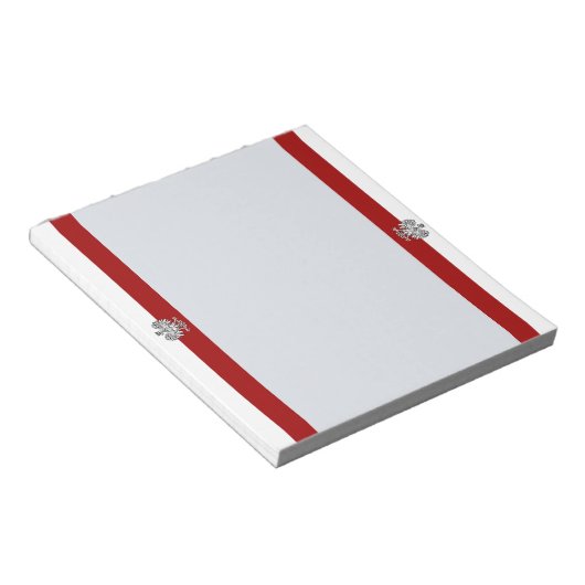 Poolse vlag notitieblok (Schuin)