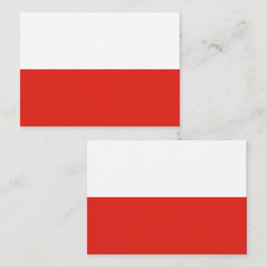 Poolse vlag notitiekaartje (Voorkant / Achterkant)