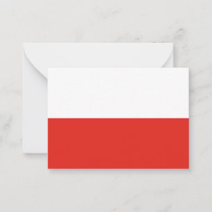 Poolse vlag notitiekaartje