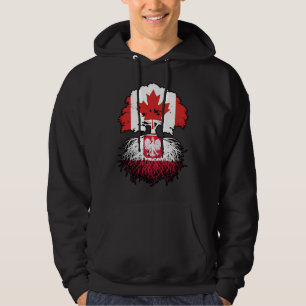 Poolse vlag over bomen in Canada Hoodie