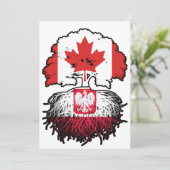 Poolse vlag over bomen in Canada Kaart (Staand voorkant)