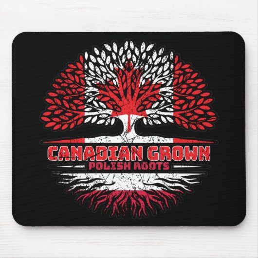 Poolse vlag over bomen in Canada Muismat (Voorkant)