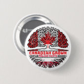 Poolse vlag over bomen in Canada Ronde Button 5,7 Cm (Voorkant /achterkant)