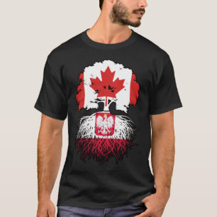 Poolse vlag over bomen in Canada T-shirt