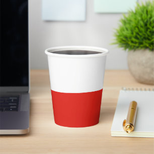 Poolse vlag papieren bekers