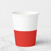 Poolse vlag papieren bekers (Links)