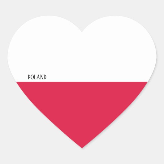 Poolse vlag Patriotic Hart Sticker (Voorkant)