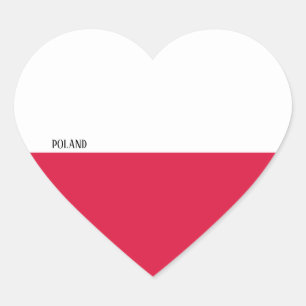 Poolse vlag Patriotic Hart Sticker