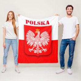 Poolse vlag Patriotisch Football Soccer Polska Fle Fleece Deken