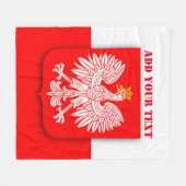 Poolse vlag Patriotisch Football Soccer Polska Fleece Deken (Voorkant (Horizontaal))