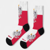 Poolse vlag patriottisch, premie voor duurzaam Pol Sokken (Links)