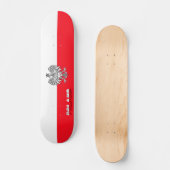 Poolse vlag persoonlijk skateboard (Voorkant)