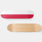 Poolse vlag persoonlijk skateboard (Horizontaal)